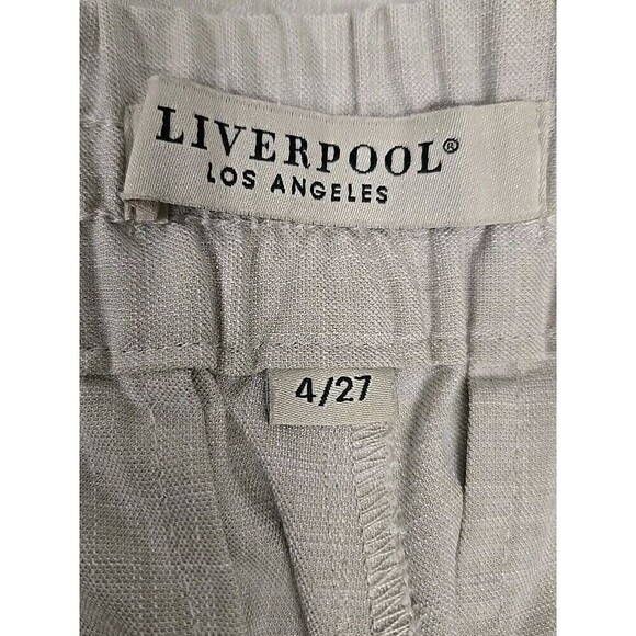 Liverpool Los Angeles Cargo Cropped Pants Oatmeal Beige Women’s 4/27 VGUC - Picture 4 of 8